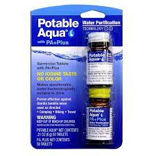 Potable Aqua Water purification tablets